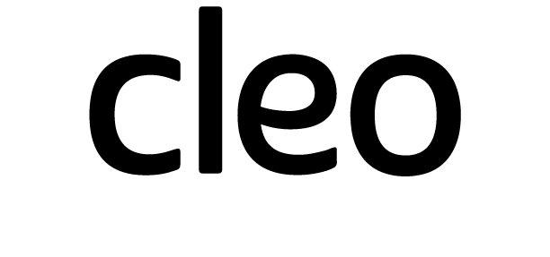 The word "cleo" appears in a simple, bold font on a white background.