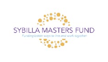 Logo for "Sybilla Masters Fund" with text: "Funding better ways to live and work together."