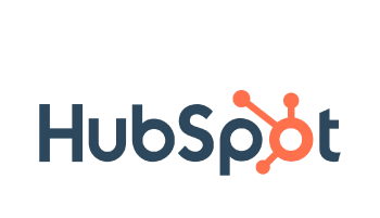 HubSpot logo, featuring the brand name with an orange symbol.
