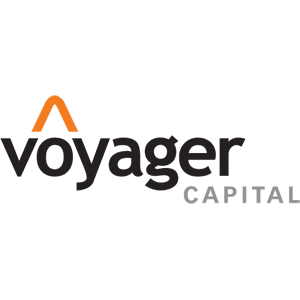 Voyager Capital logo, a program supporting startups.